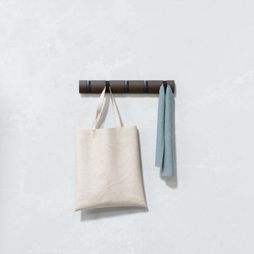 Umbra 5 flip hooks walnut and black w51xd3xh6cm