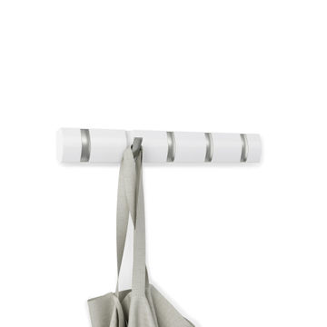 Umbra 5 flip hooks glossy white w51xd3xh6cm