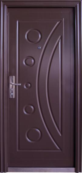 Entry Door Steel with Frame Prehung Brown Left Hand Opening 860xh2050mm