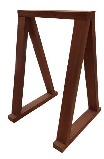 Triangle Mahogany Trestle Leg W490mm x D700mm x H725mm