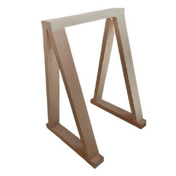 Triangle Rustic Beech Trestle Leg W490mm x D700mm x H725mm