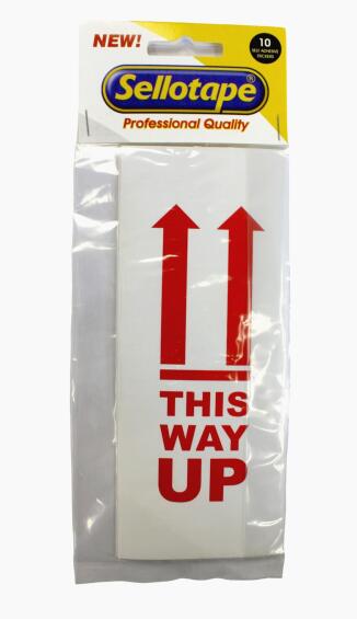 SELLOTAPE SELF ADH THS WY UP STCKRS 10PC