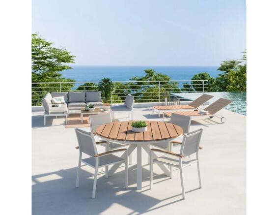 Outdoor Dining Table San Diego White