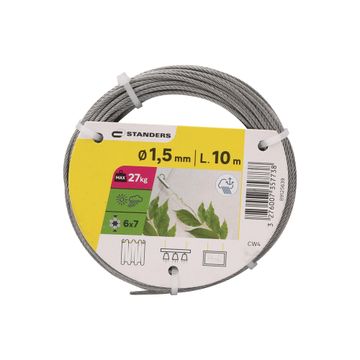 Cable stainless steel CW4 A4 diameter 1.5mm length 10m Standers