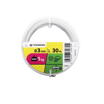 Wire metal plastic coated CW26 white diameter 3mm length 30mSTANDERS