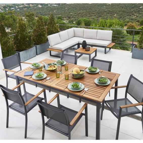 Patio Furniture Set NATERIAL Oris Beige LEROY MERLIN South Africa