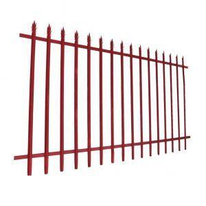 Welded Palisade Panel 3000X1800Mm Cross Rail 40X40X2Mm 30X30X2Mm 18 Pales Red Oxide