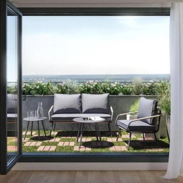 Patio Furniture Set Revo Anthracite