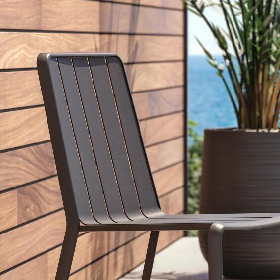 Patio Chair Dining Chair Idaho Full Alu Dark Grey