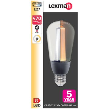 Lexman E27 LED Tube Light Bulb Warm White 6W