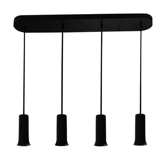 Pendant bar e27x4 l74.5cm matt black inspire hoki
