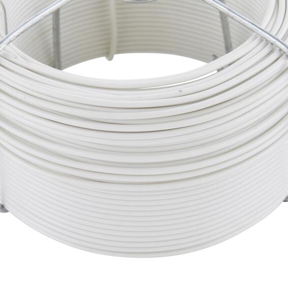 Wire steel plastic coated CW24 white diameter 1mm/14mm length 30m STANDERS