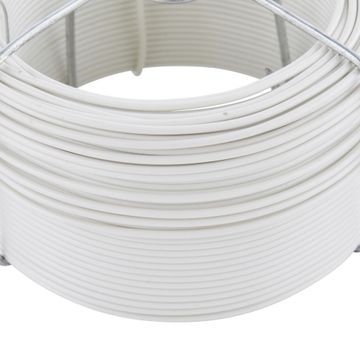 Wire steel plastic coated CW24 white diameter 1mm/14mm length 30m STANDERS
