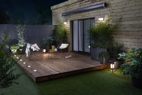 SOLAR WALL 4DIM 900LM IP44 ALU N PC