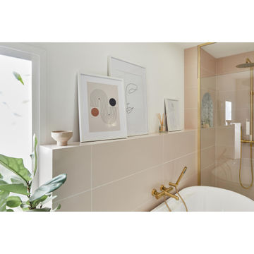 Wall tile arctic pink plain matte l90cm x w30cm (1.08m2/box)