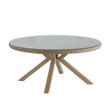 Naterial Medena PE Wicker Patio Coffee Table Dia 160cmxH72cm (Excludes Chairs)
