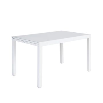 Naterial Lyra Aluminium Patio Table Extendable White L220cmxW90cmxH75cm (Excludes Chairs)
