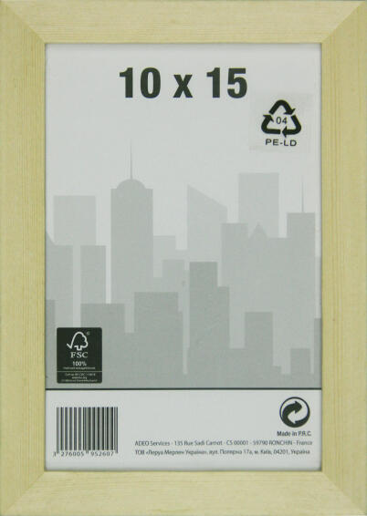 Fp natural wood frame 10x15cm