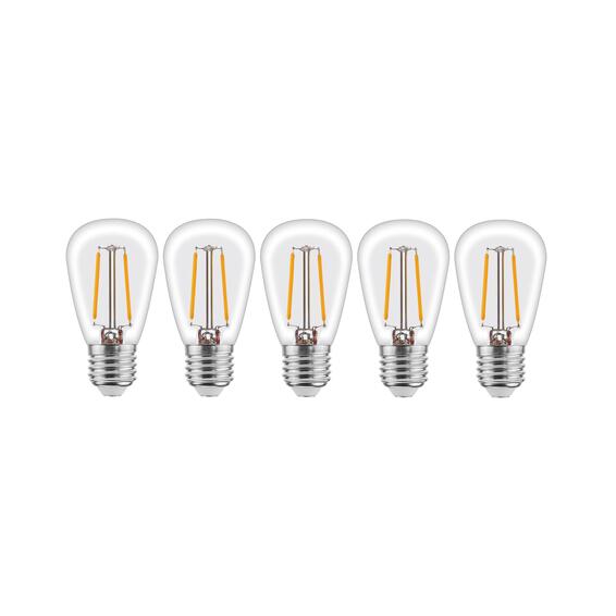 Lexman plastic clear led light bulb outdoor ip44 1.5w warm white e27