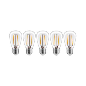 Lexman plastic clear led light bulb outdoor ip44 1.5w warm white e27