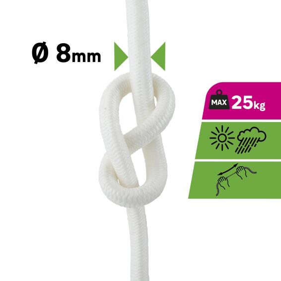 Bungee cord for Pool Standers  white L5m D8mm 