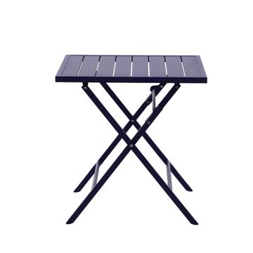 Naterial Xara II Origami Aluminium Patio Table Navy L71cmxW71cmxH74cm (Excludes Chairs)