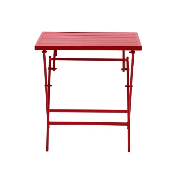 Naterial Xara II Origami Aluminium Patio Table Red L71cmxW71cmx74cm (Excludes Chairs) 