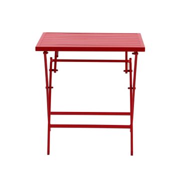 Naterial Xara II Origami Aluminium Patio Table Red L71cmxW71cmx74cm (Excludes Chairs) 