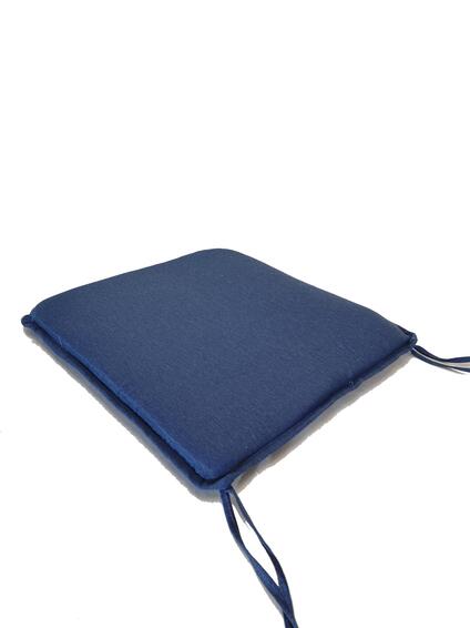 Naterial Soft Padded Seat Outdoor Cushion Blue Denim L40cmxW40cm