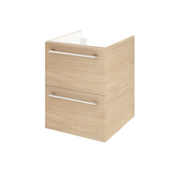 Single basin cabinet pack 2 drawers SENSEA Remix natural oak 45x58x48cm
