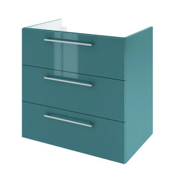 Single basin cabinet pack 3 drawers SENSEA Remix laguna green 46X75X60cm