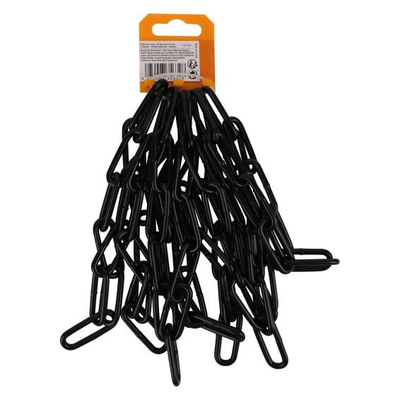 Chain steel zinc plated long link STANDERS black L2.5m D4mm