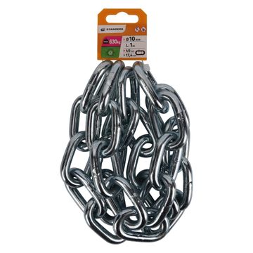 Chain steel zinc plated short link STANDERS L1m D10mm