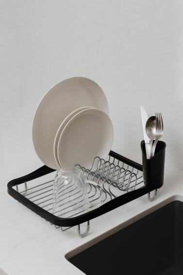 Umbra Kitchen Dishrack Black And Nickel W13Cmxl36Cmxh28Cm