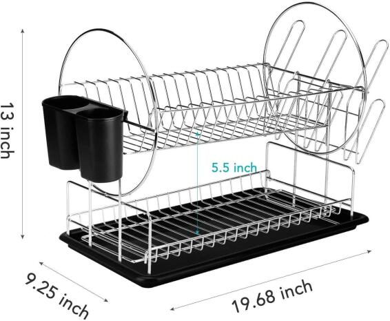  Fine Living Kitchen Curve Dish Drying Rack
