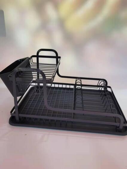 2 Pack Triangle Dish Drying Rack for Sink Corner Roll Up Dish Drying Rack  Folding Stainless Steel Multipurpose Over The Sink Corner Dish Drainer Mat  for Kitchen Grey 