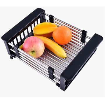 Fine Living Kitchen Extended Sink Drying Basket Black D30Xh10Cm