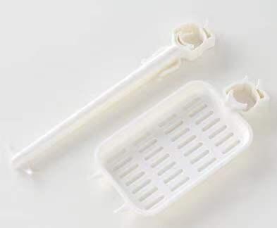 Fine Living Kitchen Towel And Sponge Holder White D21Xh21Cm