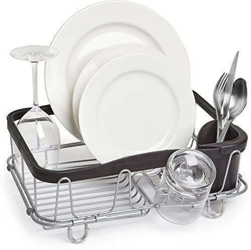 Umbra Kitchen Dishrack 3 In 1 Black And Nickel W48Cmxl29Cmxh14Cm