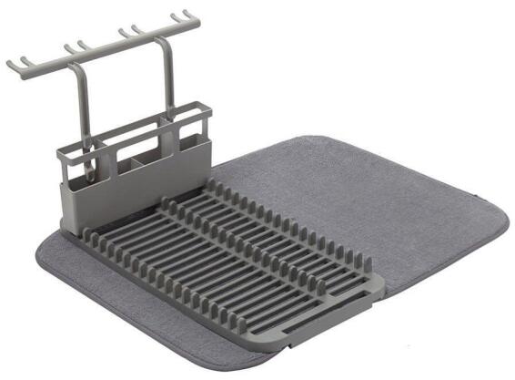 Umbra Kitchen Udry Dishrack&Drying Mat Charccoal