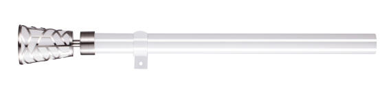 Inspire curtain rod kit extendable  dia 28mm grey 120cm-210cm