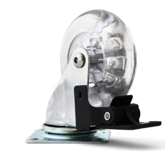 Castor poly with brake FIT 50mm clear