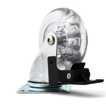 Castor poly with brake FIT 50mm clear