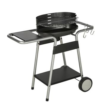 NATERIAL DARIUS BRAAI CAST IRON FIREPLACE ON TROLLEY