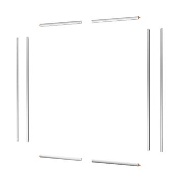 Sensea Easy Corner Square Shower Door Frame (Frame Only) Chrome W90cmxH190cm