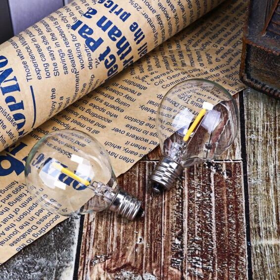 led E12 bulb for solar string light -2pck