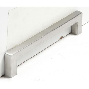 Cabinet pull handle brushed nickel square 128mm inspire