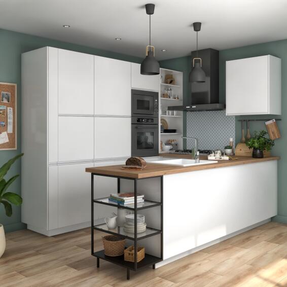 Delinia Kitchen Spinner Right Angle Tokyo Wht Mat L9Cm X H77Cmnew