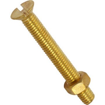 Bolt and nut countersunk head solid brass 5.0x40mm 10pc standers