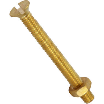 Bolt and nut countersunk head solid brass 4.0x40mm 12pc standers